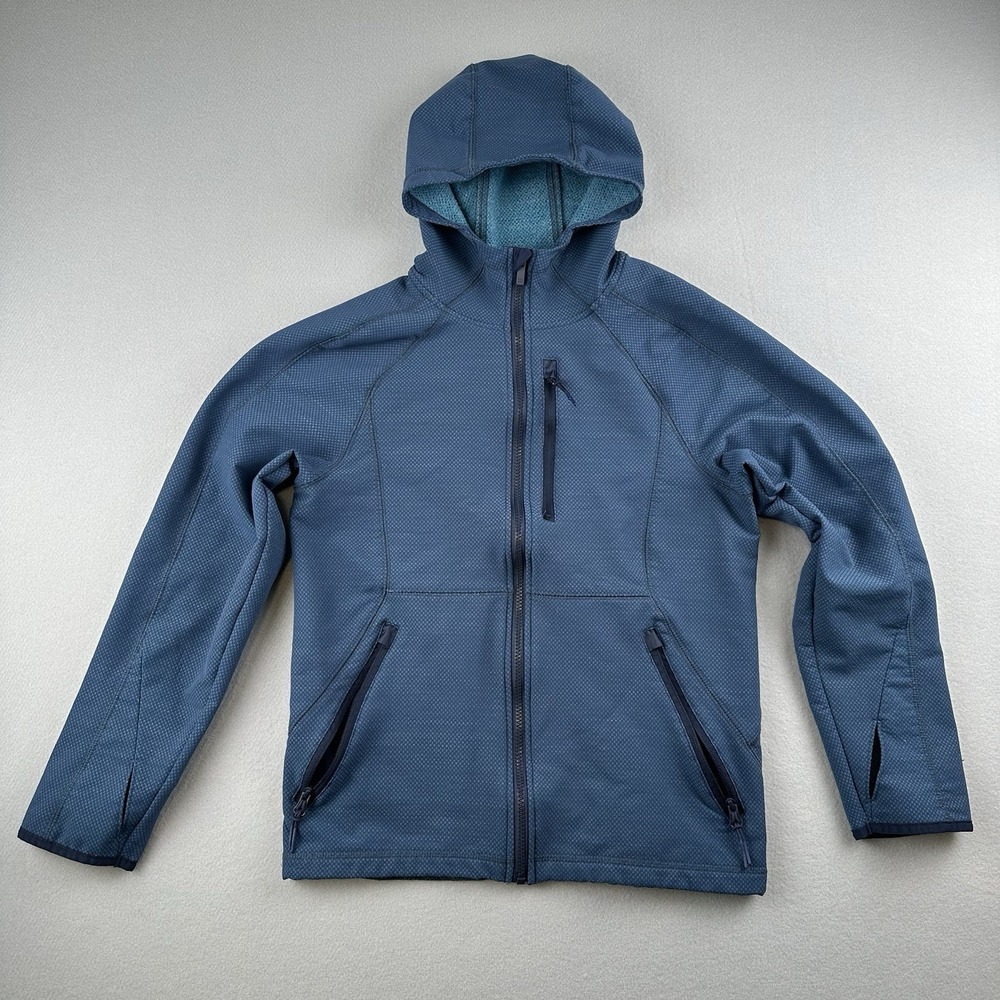 All in Motion Men's Blue Woven Fleece Hooded Athletic‎ Jacket Size Small